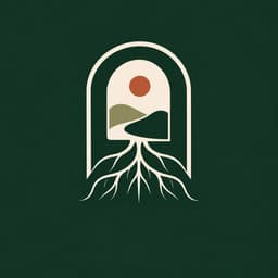 Root and Canvas arched landscape and roots icon